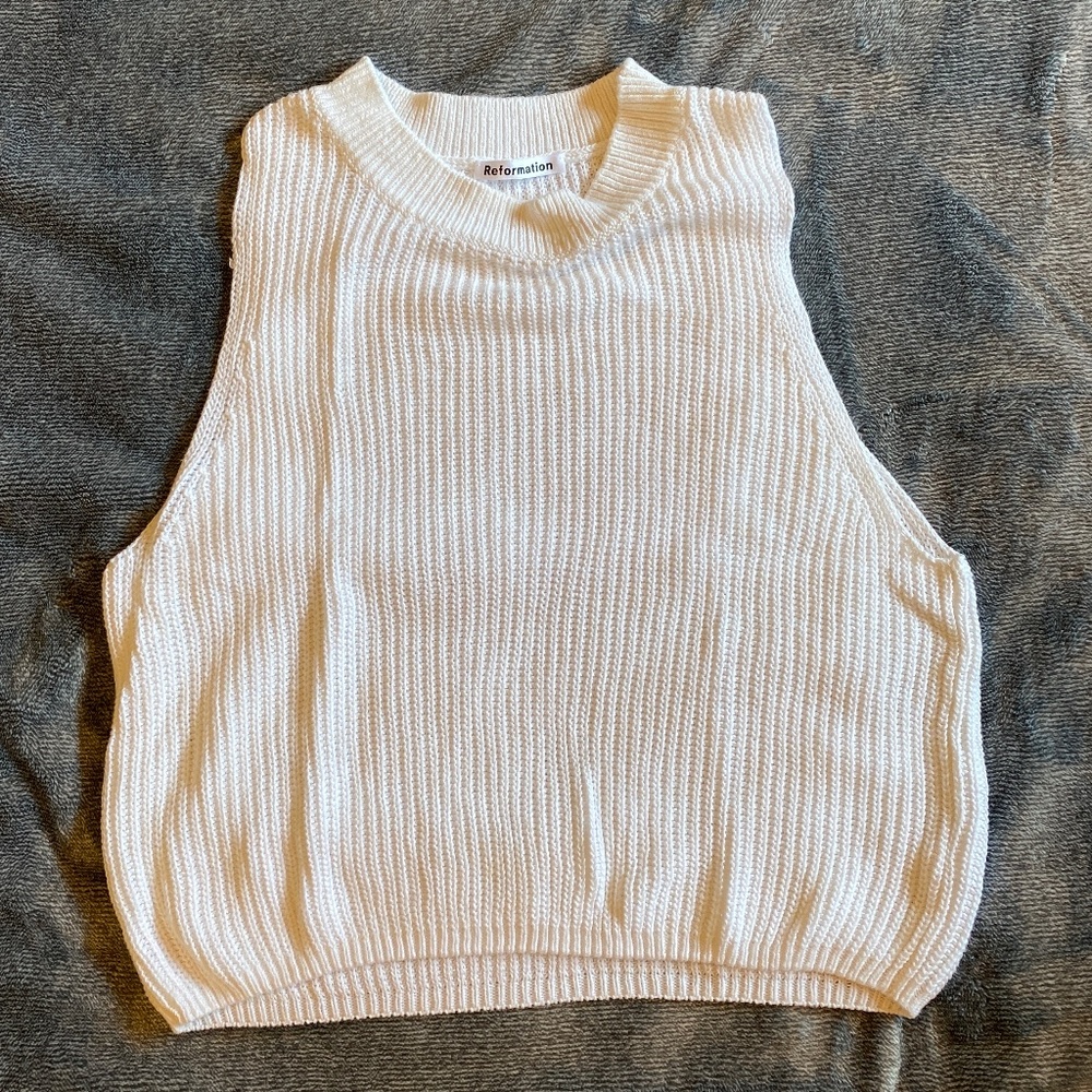 Reformation sleeveless sweater